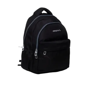 Exsport 2425505 Black 2 Zippers Small Backpack1