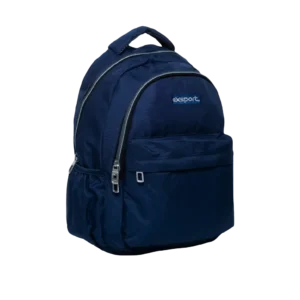 Exsport 2425505 Navy Blue 2 Zippers Small Backpack1