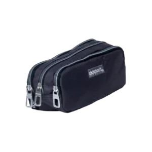 Exsport 2425511 Charcoal 3 Zippers Pencil Case