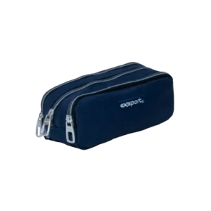 Exsport 2425511 Navy Blue 3 Zippers Pencil Case1