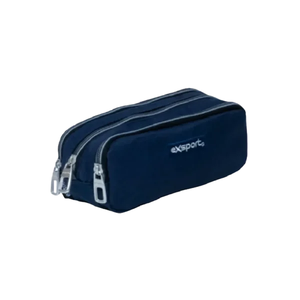 Exsport 2425511 navy blue 3 zippers pencil case1