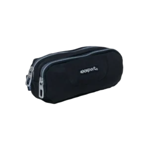 Exsport 2425513 Black 2 Zippers Pencil Case1