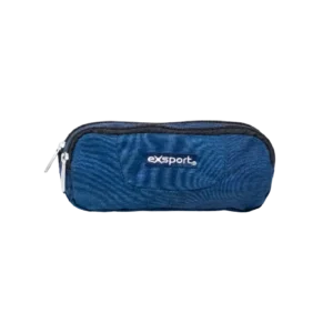 Exsport 2425513 Dark Blue 2 Zippers Pencil Case