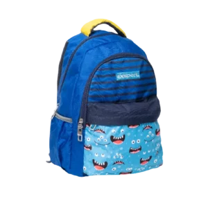 Exsport 2425550 Monster Design Blue 2 Zipper Backpack1