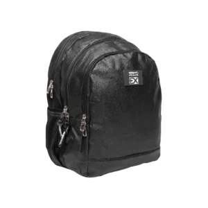 Exsport 2425801 Glitter Design Black Large 3 Zippers Backpack1