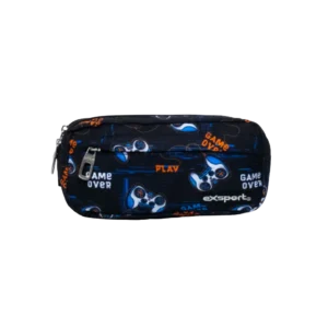 Exsport 2425916 Gaming Design 2 Zippers Blue Pencil Case
