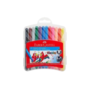Faber-Castell 12 Colors 555316 Marker Pens Set with Hard Case