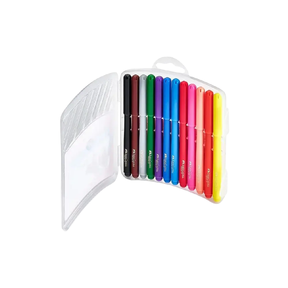 Faber-Castell-12-Colors-555316-Marker-Pens-Set-with-Hard-Case1