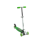 Folding 3 Wheels Bright Green & Silver Scooter With Light