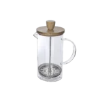 Glass 800ml French Press Coffee Maker With Wooden Lid