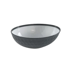 Hobby Life 1.6l Dark Grey Oval Patterned Bowl