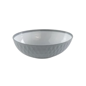 Hobby Life 1.6l Grey Oval Patterned Bowl