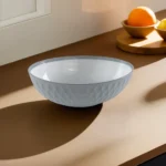 Hobby Life 1.6l Grey Oval Patterned Bowl1