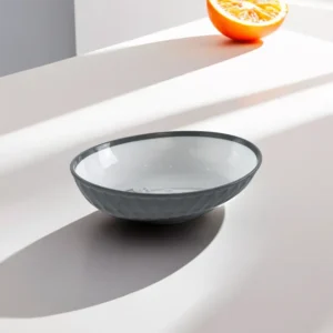 Hobby Life 12. x16.5cm Dark Grey Oval Ribbed Bowl1