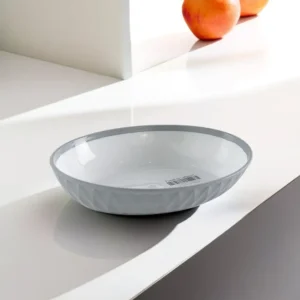 Hobby Life 12. x16.5cm Grey Oval Ribbed Bowl1