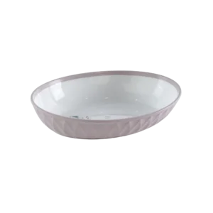 Hobby Life 12. X16.5cm Pink Oval Ribbed Bowl