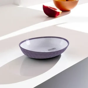 Hobby Life 12. x16.5cm Purple Oval Ribbed Bowl1