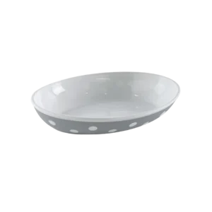 Hobby Life 13.5cm Grey Oval Dotted Bowl