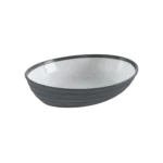 Hobby Life 16cm Dark Grey Oval Fluted Bowl