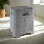 Hobby Life 30x40cm Grey Woven Design Stool Chair1