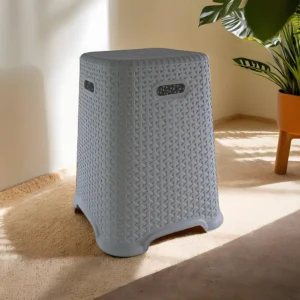 Hobby Life 30x45cm Grey Woven Design Stool Chair1