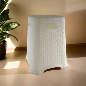 Hobby Life 30x45cm Offwhite Woven Design Stool Chair1