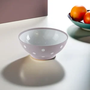 Hobby Life 750ml Pink Round Dotted Bowl1