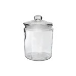 Lomenox 1870ml Glass Round Jar With Pressure Lid