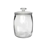 Lomenox 25cm Glass Round Jar With Pressure Lid