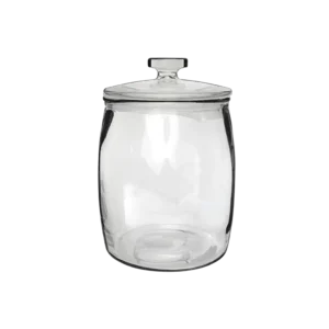 Lomenox 25cm Glass Round Jar With Pressure Lid