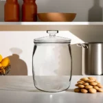 Lomenox 25cm Glass Round Jar With Pressure Lid1