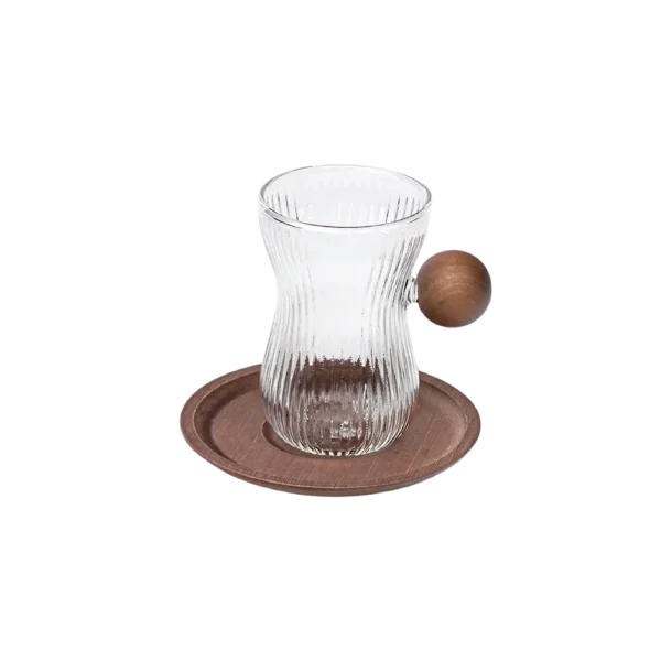 Lomenox glass 6pcs tea cups set