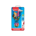 Maped 12 Colors 862714 Wooden Coloring Pencils Set in Metal Flat