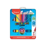 Maped 18 Colors 862715 Wooden Coloring Pencils Set Metal Flat