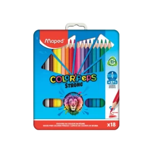 Maped 18 Colors 862715 Wooden Coloring Pencils Set Metal Flat