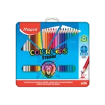 Maped 24 Colors 862716 Wooden Coloring Pencils Set Metal Flat