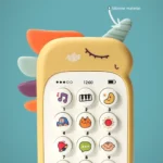 Musical Unicorn Shaped Yellow Baby Toy Phone2