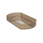 Plain 29x18x5cm Oval Golden Mirror Tray