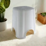 Plastic 27x38cm White Stool Chair1