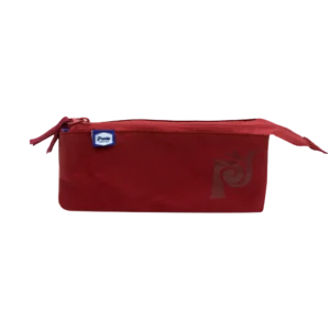 Pronto 21x10cm Crimson Red 3 Zippers Pencil Case