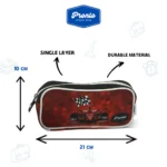 Pronto 22x10cm Car Race Design Red 1 Zippers Pencil Case1