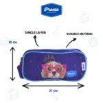 Pronto 22x10cm Dog Design Purple 1 Zippers Pencil Case1