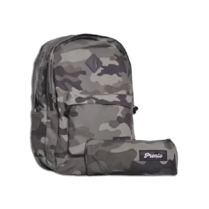 Pronto 2Pcs Army Design 2 Zippers Backpack Set