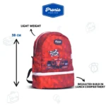 Pronto 38cm Car Design Red 2 Zippers Backpack1