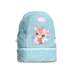 Pronto 38cm Cute Giraffe Design Aqua 2 Zippers Backpack