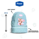 Pronto 38cm Cute Giraffe Design Aqua 2 Zippers Backpack1