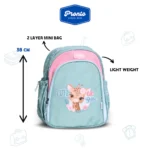 Pronto 38cm Cute Giraffe Design Aqua & Pink 2 Zippers Backpack1