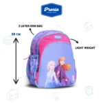 Pronto 38cm Frozen Design Light Purple & Fuchsia 2 Zippers Backpack1