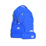 Pronto 3pcs Blue 4 Zippers Backpack Set