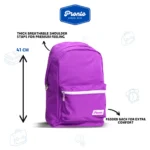 Pronto 41cm Purple 2 Zippers Backpack1